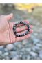 8 mm Snowy Obsidian Stone Men's Women's Natural Stone Bracelet a Quality - 3