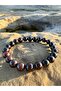 8 mm Garnet-Garnet (Lal) Stone Men's Women's Natural Stone Bracelet a Quality - 3