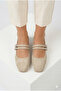 Pointed Toe Double Buckled Women's Ballet Flats Comfortable Daily & Stylish Shoes - 5