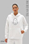 Unisex Hoodie Long Sleeve Virgo Virgo Printed Hooded Brushed Inside Oversized 100% Cotton Combed Cotton Sweatshirt - 3