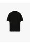 Regular Fit Waffle Textured Buttoned Short Sleeve Polo Collar T-Shirt - 4