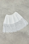 Merwish Lace Detailed Skirt with Inner Lining Loly Sweat 1793 Beige - 4
