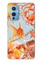 One Plus 9 Compatible Orange Fish Patterned Transparent Phone Case