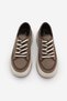 Women's Sneaker High Sole Lace-Up Sports Shoes Kotnel Mink Suede - 7