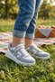 Children's Gray Unisex Lace-Up Single Velcro Sneakers Stretchy Lightweight Durable Starry Stylish Sports Shoes - 2