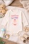 Baby Bodysuit with Funny Writing Iprenses Baby B Printed 100% P Cotton Bodysuit (Newborn & Baby)