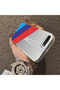 iPhone 8 Plus Compatible Silicone Edge Hard Back Anti-Fall Case Bmw Patterned - 3