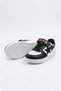 Children's Black Unisex Lace-Up Single Velcro Sneakers Stretchy Lightweight Durable Star-Studded Stylish Sports Shoes - 7