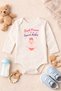 Baby Bodysuit with Funny Writing Iprenses Baby B Printed 100% P Cotton Bodysuit (Newborn & Baby) - 3