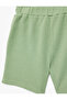 Cotton Basic Shorts with Elastic Waist and Pocket Detail - 4