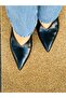 Addasso Pointed Toe, Closed Front, Block Heel Stiletto Slipper