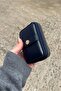 Horizontal Mechanism Navy Blue Faux Leather Card Holder Wallet - 2