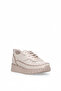 D26Ya-3850 Women's Genuine Leather Casual Shoes Cream - 2