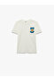 Cotton Short Sleeve Crew Neck Printed T-Shirt - 4