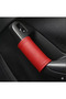 Car Door Handle Cover Red – Faux Leather Vehicle Interior Handle Protector (2 Pieces) - 2