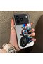 iPhone 17/18 Pro Compatible Silicone Edge Hard Back Anti-Fall Phone Case with Motorcycle Pattern