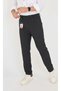 Men's Summer Striped Seersucker Baggy Trousers Relaxed Fit Stretchy Seersucker Fabric Black - 3