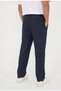 Men's Striped Gofra Navy Blue Baggy Trousers - Relaxed Fit, Stretchy Seersucker Fabric - 5