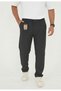 Men's Summer Striped Seersucker Baggy Trousers Relaxed Fit Stretchy Seersucker Fabric Black - 2