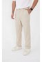 Men's Summer Striped Seersucker Baggy Trousers Relaxed Fit Stretchy Seersucker Fabric Cream - 2