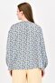 Women Tie Neck Long Sleeve Floral Pattern Blouse, Multicolor - 2