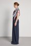 Women's Navy Blue High Waist Pleated Detailed O Oversized Trousers 31029 - 4