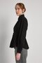 Women's Black Classic Shirt with Waist Detail 31002 - 5