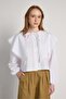 Women's White Lace Detailed Lace-Up Design Shirt 31003 - 2