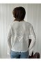 Embroidered Romantic Cardigan for Women in Beige - 3