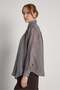 Relax Fit Cape Detailed Premium Gray Women's Shirt 31017 - 7
