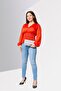Women V-Neck Ruched Long Sleeve Blouse, Burnt Orange - 2