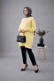 Yellow Crew Neck Oversized Women's Knitwear Tunic - 3