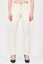 Women Straight Fit Solid Stretchable Jeans, Cream