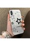 iPhone XS Max Compatible Silicone Edge Hard Back Anti-Fall Phone Case Stars Patterned