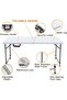 Lakhow Folding Table 4 Foot Heavy Duty Plastic Utility Table - 5