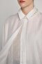 Relax Fit Cape Detailed Premium White Women's Shirt 31017 - 3