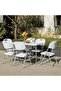 Lakhow Folding Table 4 Foot Heavy Duty Plastic Utility Table - 7