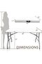 Plastic Folding Table, 5 FT Folding Table - 3