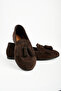 Women's Genuine Leather Tasseled Casual Stylish and Comfortable Ballet Flats - 4