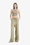 Linen Blend Palazzo Trousers Wide Leg Three Pockets Regular Waist Basic Standard Length (25 Sp) - 7