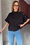Women's Modal Fabric Button Detail Bluz