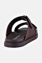 Men Adjustable Slip On Arabic Sandals, Dark Brown - 3