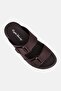 Men Adjustable Slip On Arabic Sandals, Dark Brown - 4