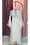 Special Design Tull, 2-Piece Long Dressing Gown with Lace Diamond Details - 4