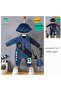 Unisex Kids Baby Jeans Overalls with Embroidered Hat (3/6/9/12) Months - 5