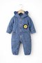 Unisex Kids Baby Jeans Hooded Jumpsuit with Toys (3/6/9/12) Months - 2