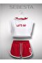 Let’S Go Printed Premium Oversized Athlete Women Top and Bottom Set