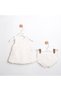 Baby Girl 3D Floral Evening Dress 2-Piece Panty Dress with Bow on the Back - 4