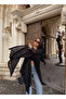 Black Vorteks Knitwear Poncho - 2