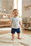 100% Cotton Baby Boy Set My Town Printed Pocketed Summer Set with Shorts - 2